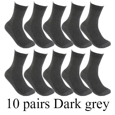 10 Pairs/Lot High Quality Men Bamboo Fiber Socks Happy Man Dress Socks Male Winter Warm Long Socks B