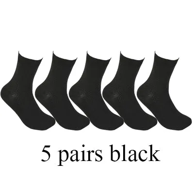 10 Pairs/Lot High Quality Men Bamboo Fiber Socks Happy Man Dress Socks Male Winter Warm Long Socks B