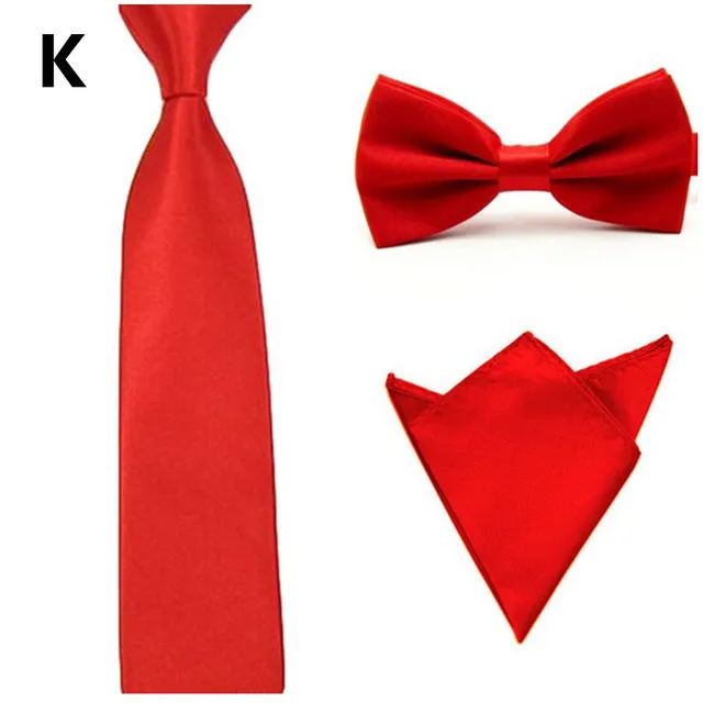 16 Colors  Men Tie Bowtie Pocket Adjustable Plain Wedding Bow Tie For Evening Party solid color Neckties butterflies GB1712171