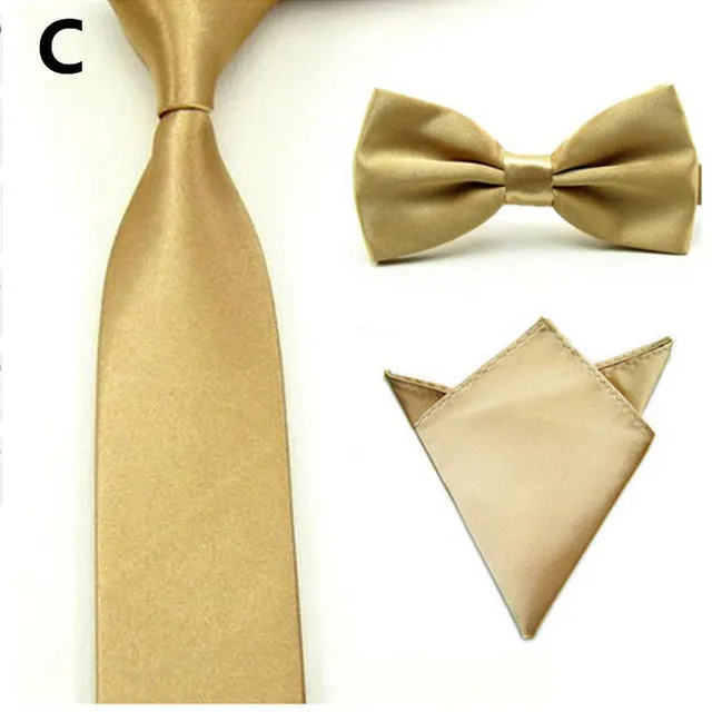 16 Colors  Men Tie Bowtie Pocket Adjustable Plain Wedding Bow Tie For Evening Party solid color Neckties butterflies GB1712171