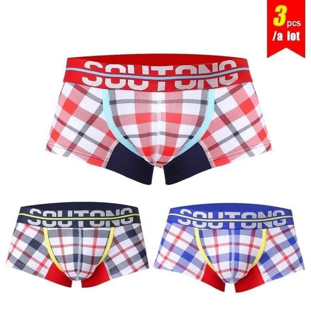 3 Pieces' and 'Lot of Men's Shorts Boxers Cotton Spandex Plaid Underwear