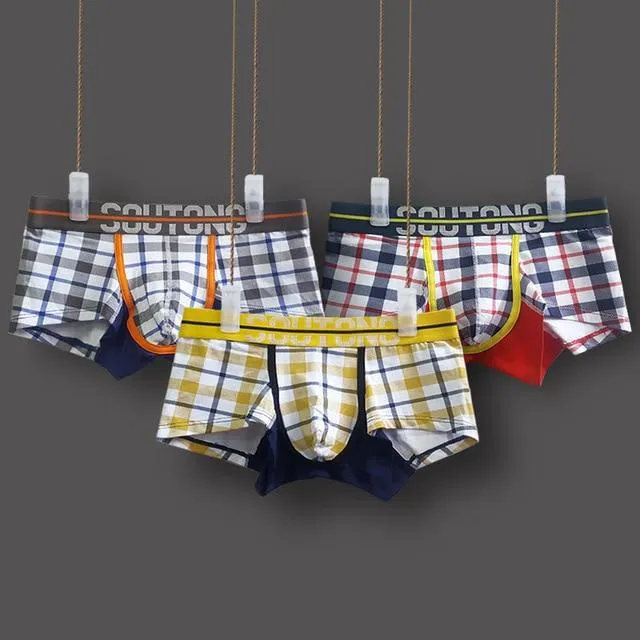 3 Pieces' and 'Lot of Men's Shorts Boxers Cotton Spandex Plaid Underwear