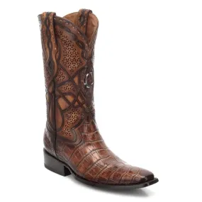 3C1HAL - Cuadra copper western cowboy alligator boots for men