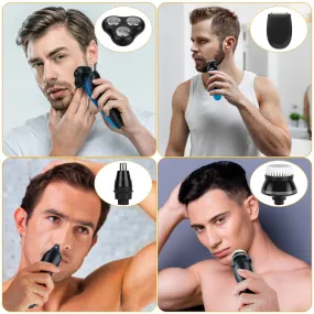 4 In 1Electric Shaver for Men IPX7 Waterproof Beard Trimmer Cordless