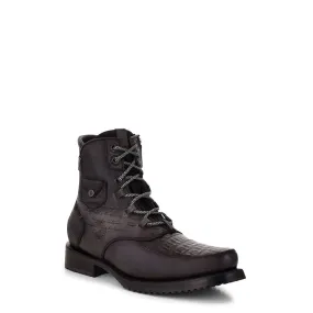 4D09FY - Cuadra black casual vintage fashion fuscus ankle booties for men.