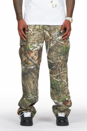 Acko Green Tree Camo Cargo Graphic Pants