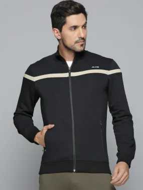 Alcis Men Black Striped Sweatshirt