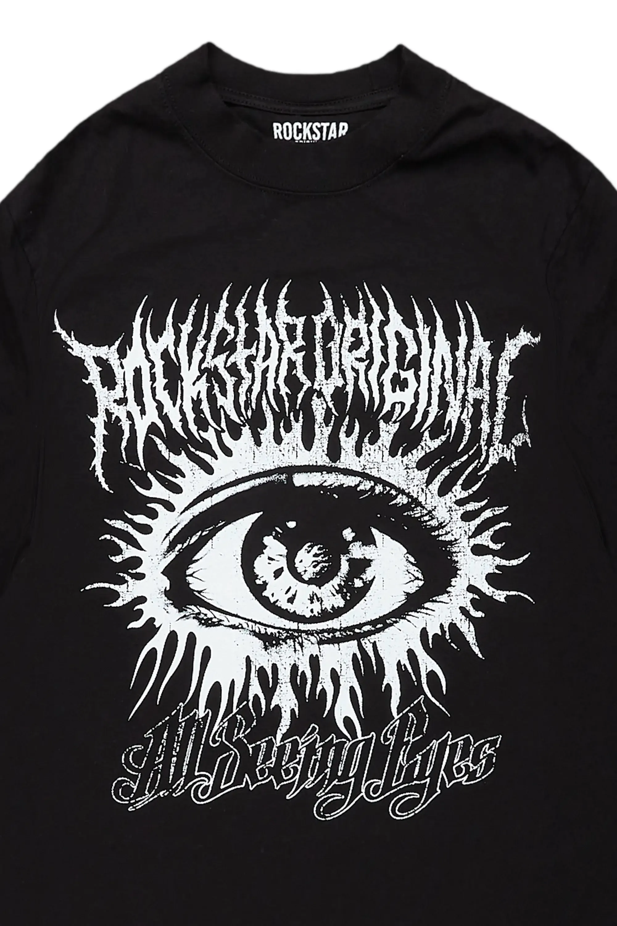 All Seeing Eyes Black Oversized T-Shirt