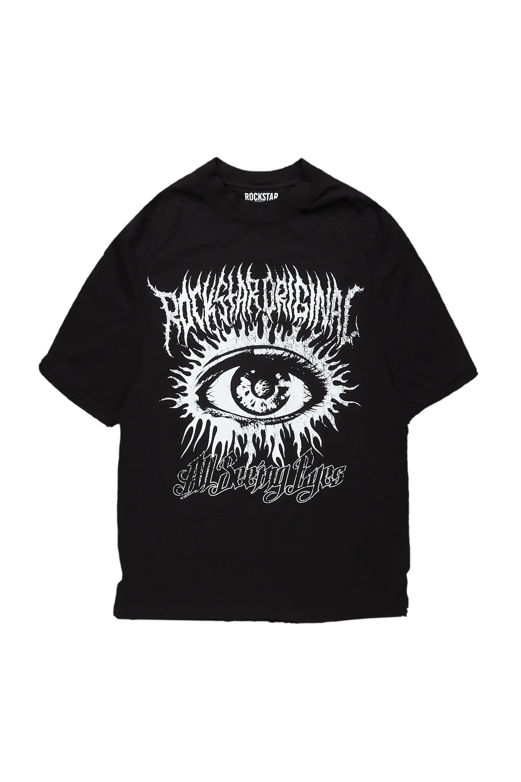 All Seeing Eyes Black Oversized T-Shirt