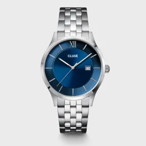 Aravis 3-Hand Watch, Blue, Silver Colour