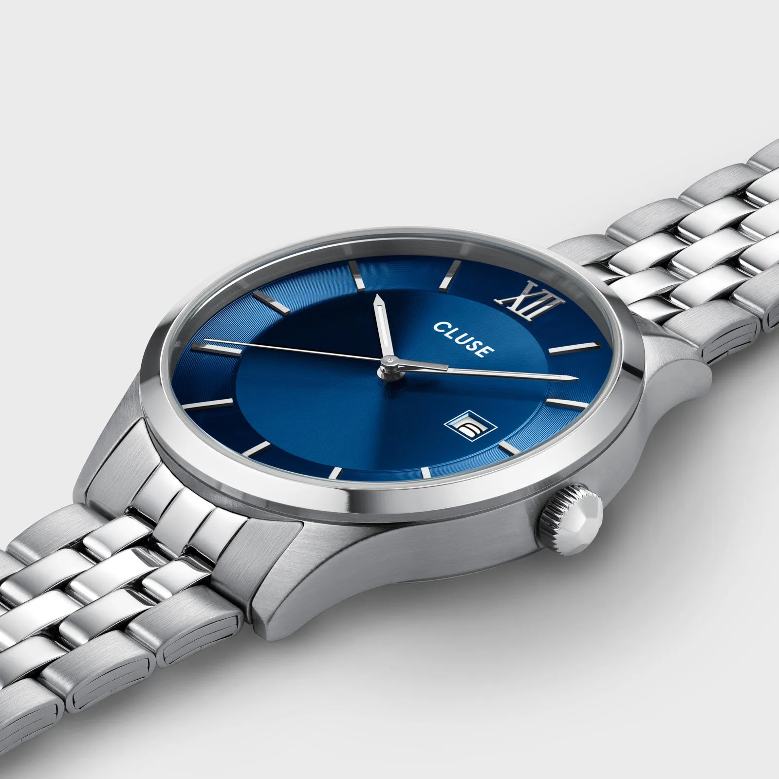 Aravis 3-Hand Watch, Blue, Silver Colour