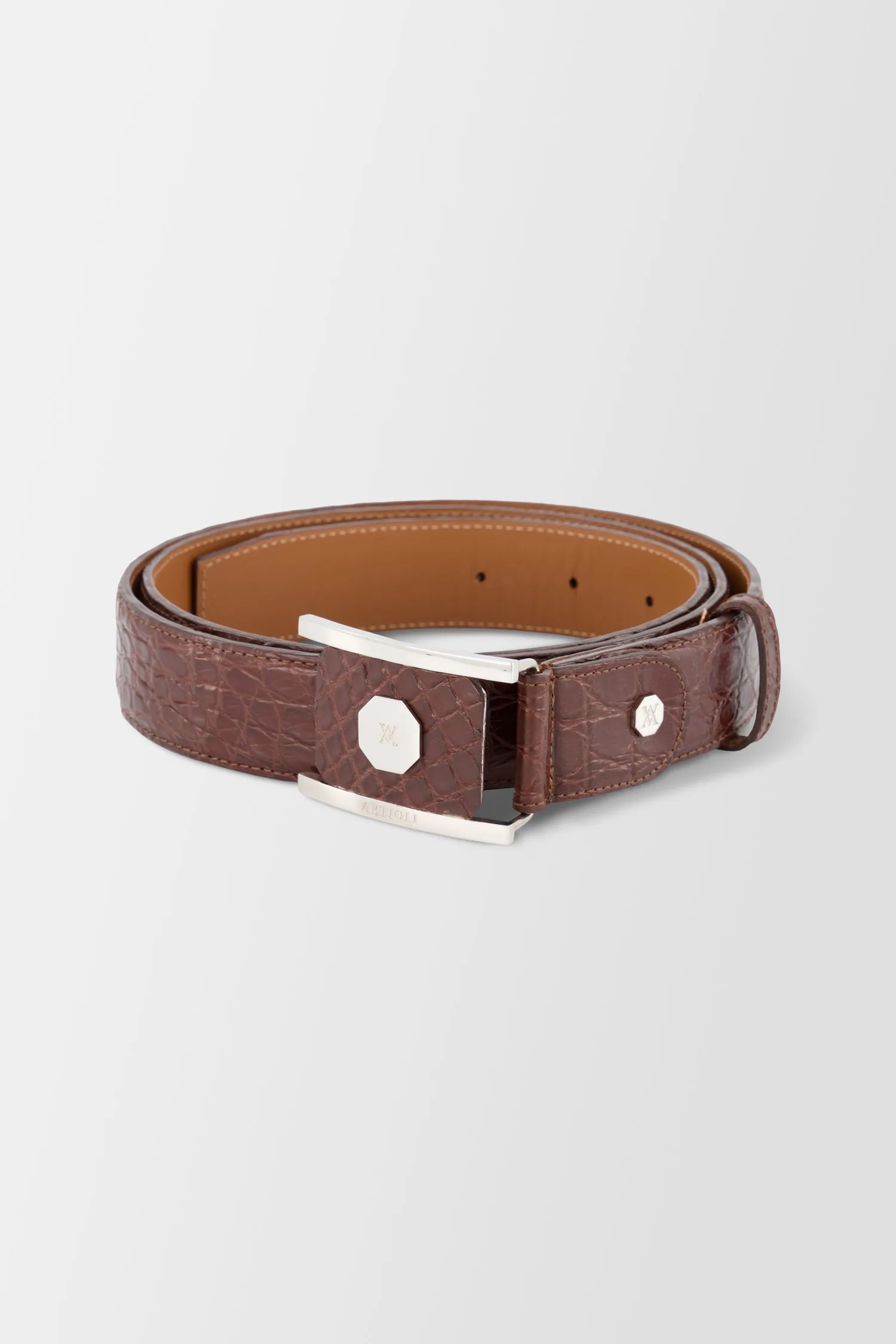 Artioli Brown Sport Rust Caiman Belt