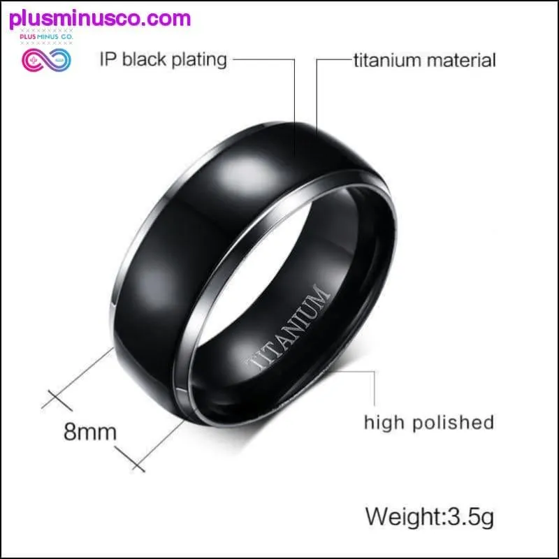 AUM OM Black Ring for Men Titanium Casual Simple Male