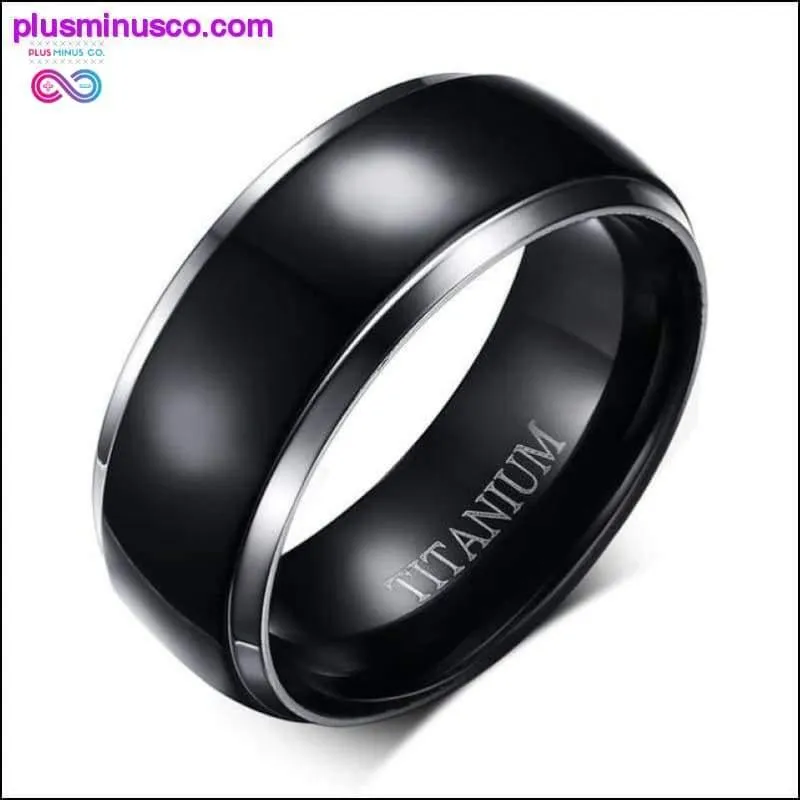 AUM OM Black Ring for Men Titanium Casual Simple Male