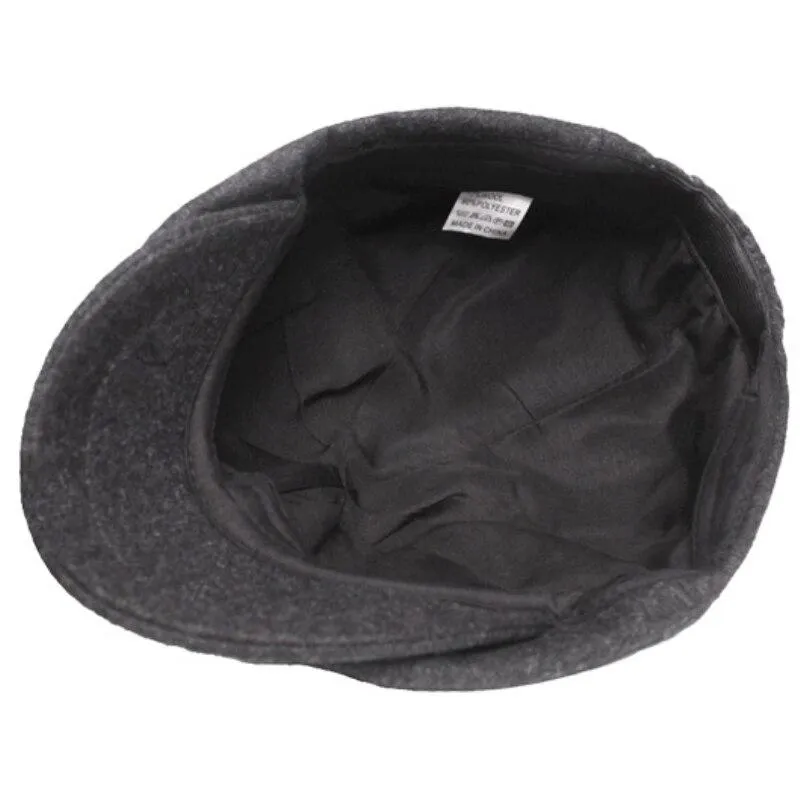 Autumn Winter Wool Vintage Octagonal Beret Cap for Men and Women