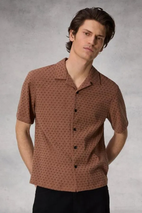 Avery Resort Diamond Jacquard Shirt