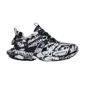 Certainly! An optimized product title could be:

Balenciaga Track Sneaker in Black and White with Graffiti Design - Unisex Stylish Footwear