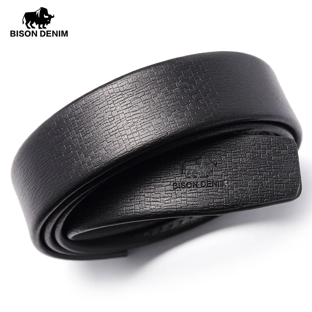 Belts For Men Genuine Leather Cowskin Black Belt Automatic Buckle