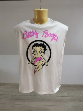 Betty Boop White Cut-Off Tee