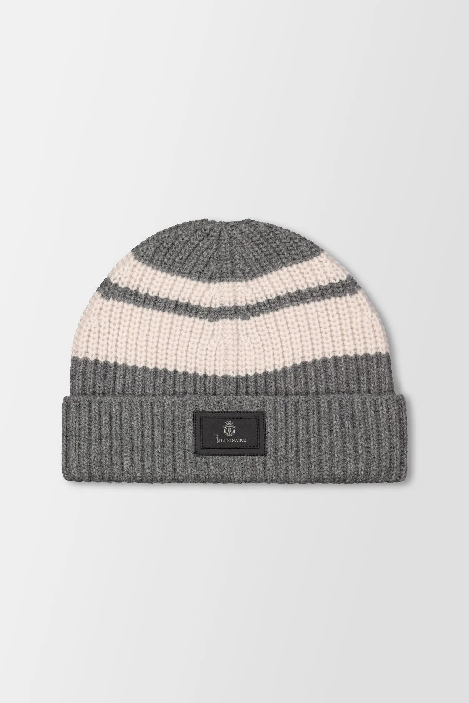 Billionaire Grey/Beige Stripes Beanie