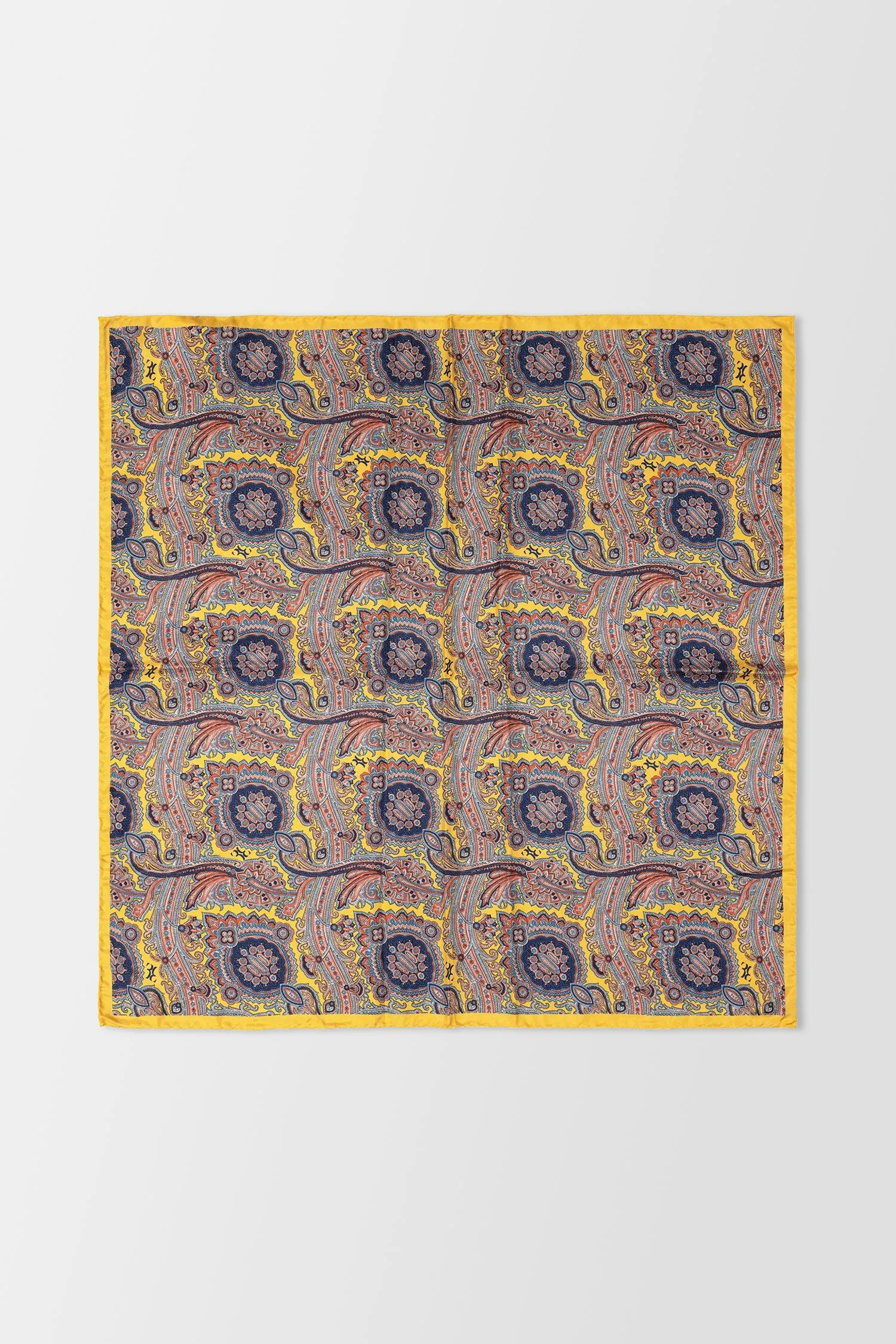 Billionaire Yellow Foulard Paisley Scarf