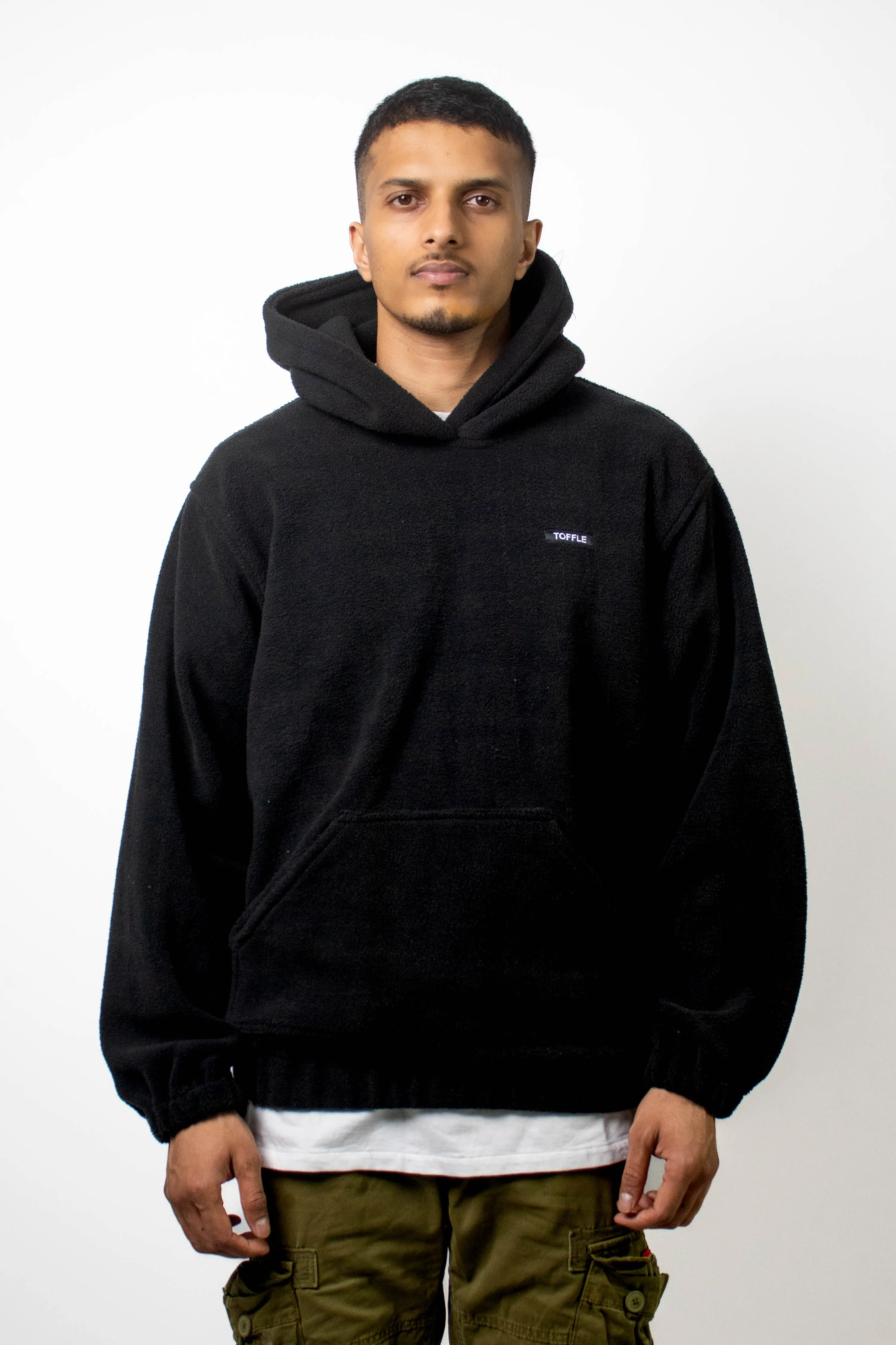 Premium Black Polar Fleece Hoodie for Ultimate Warmth and Comfort