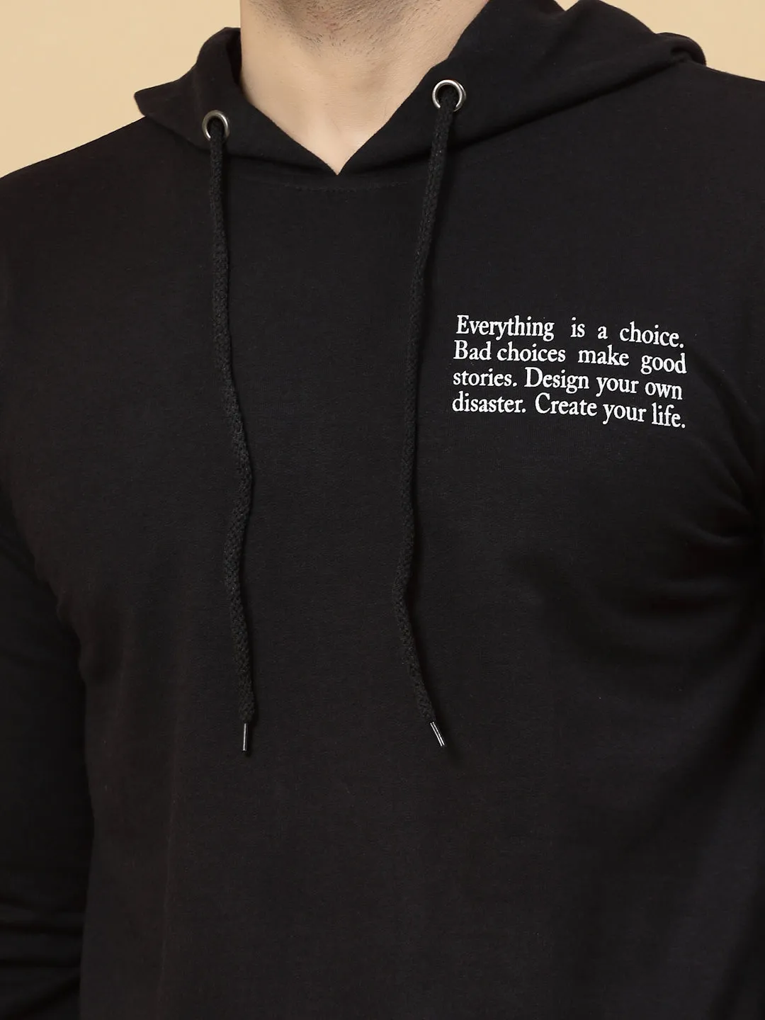 Black Text Print Tracksuit