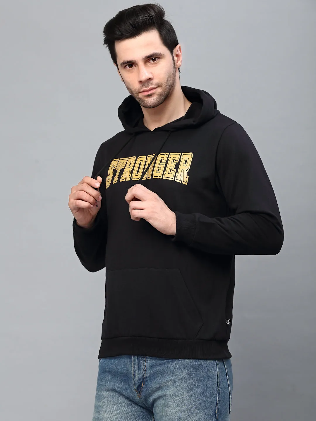 Bold Printed Hood Fleece Sweatshirt