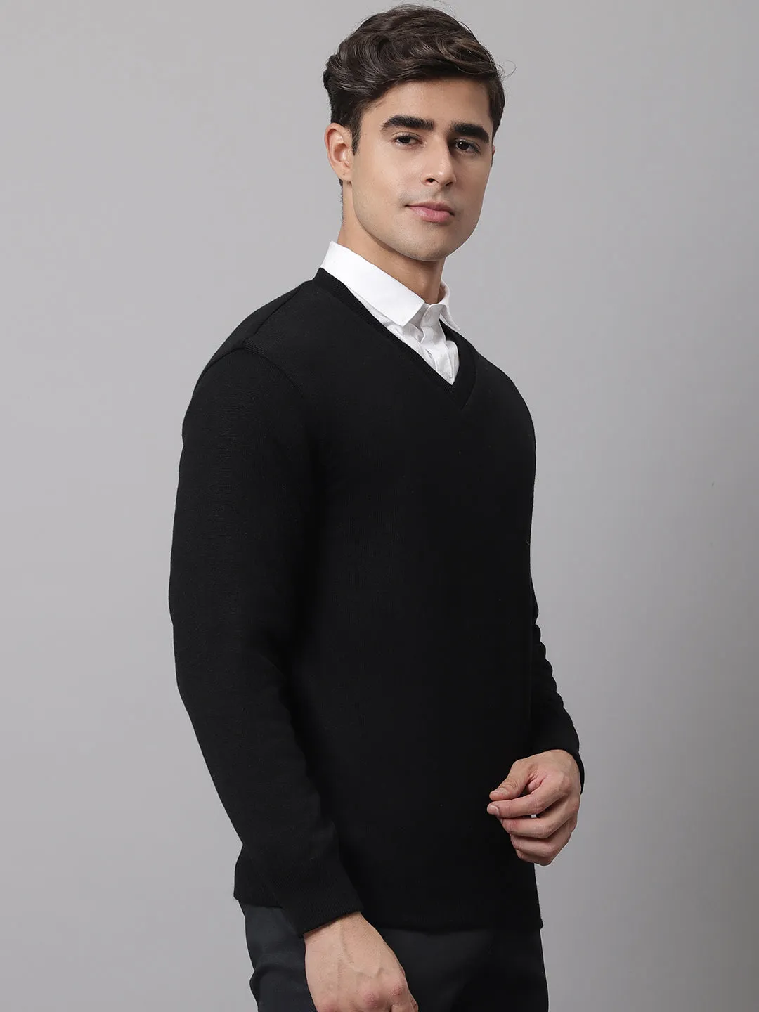 Cantabil  Men Black Sweater