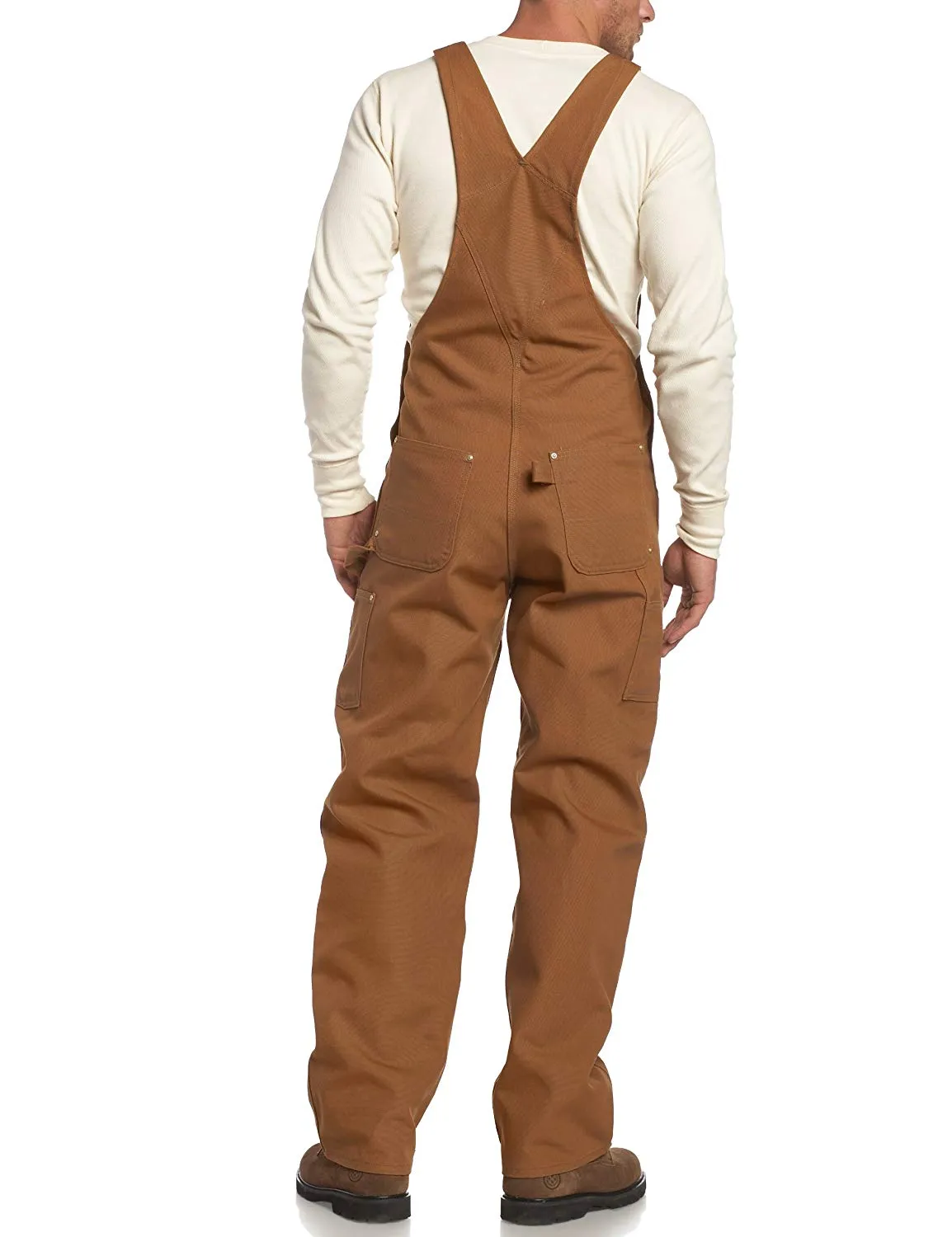 Carhartt Mens Unlined Duck Bib Overalls - Model R01 for Durable Workwear and Comfort