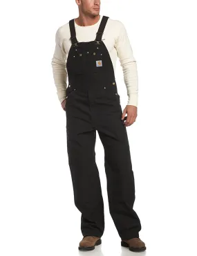 Carhartt Mens Unlined Duck Bib Overalls - Model R01 for Durable Workwear and Comfort