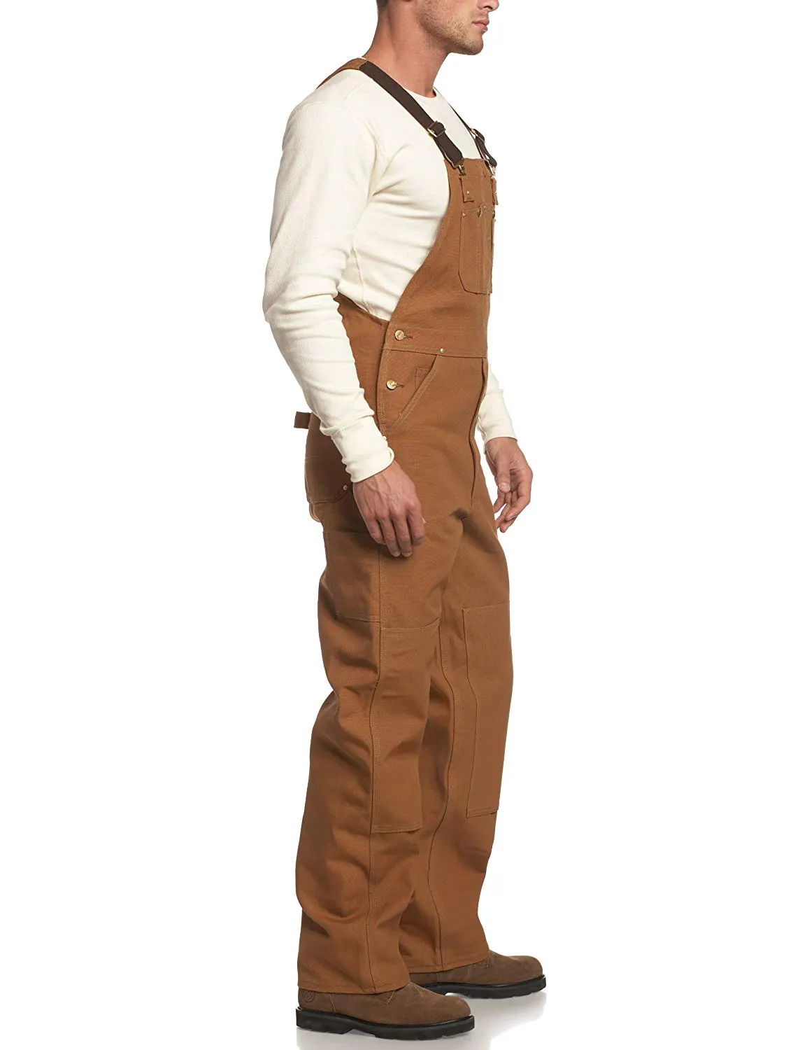 Carhartt Mens Unlined Duck Bib Overalls - Model R01 for Durable Workwear and Comfort