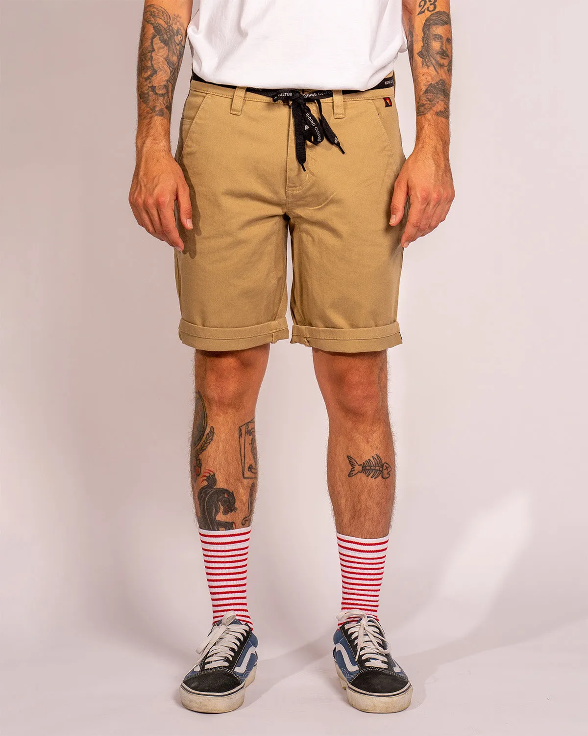 Chino Shorts Men Beige