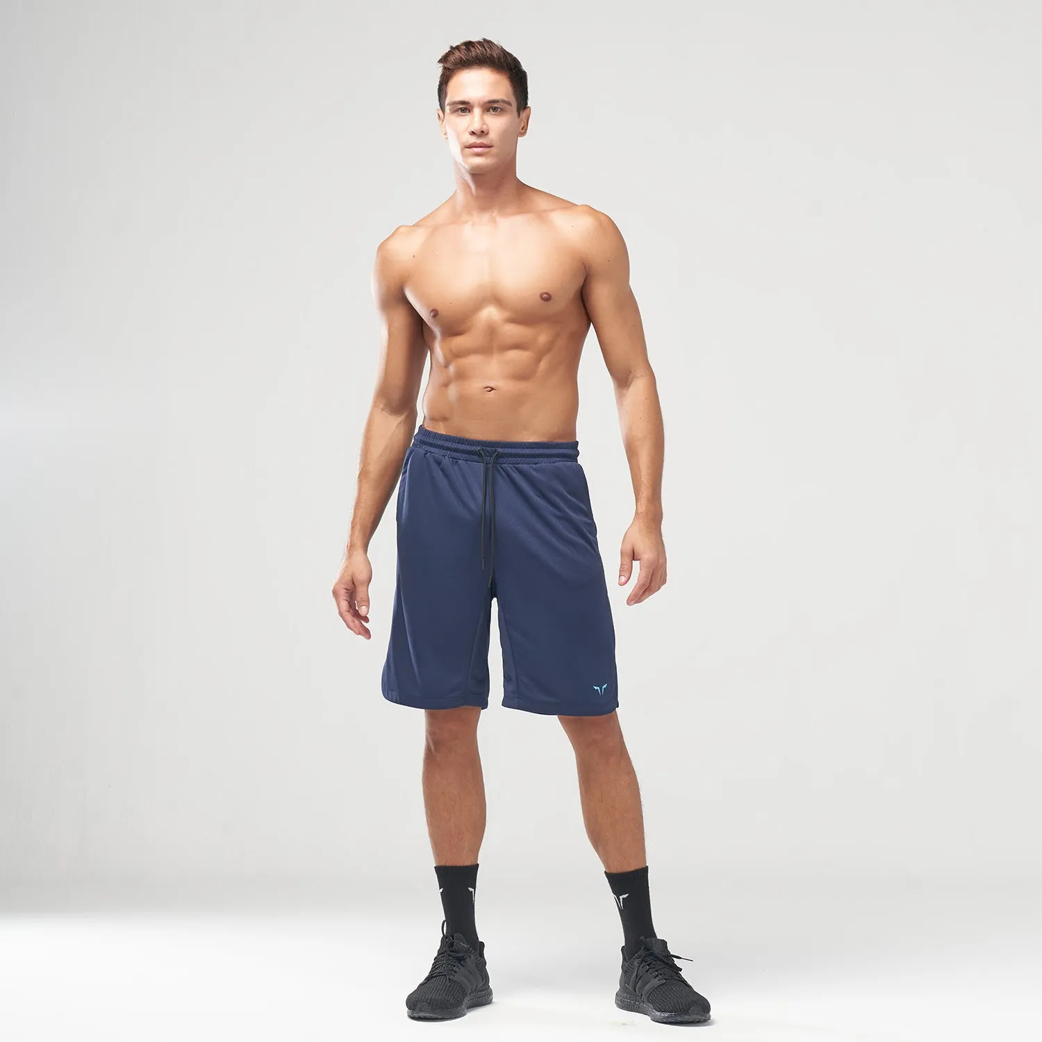 High-Quality Blue Iris Basketball Shorts