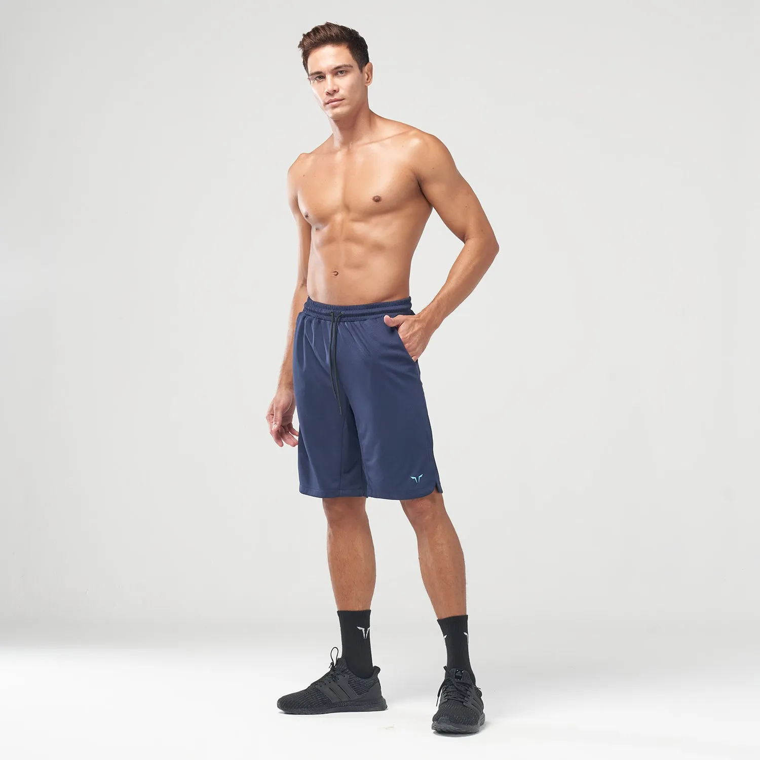 High-Quality Blue Iris Basketball Shorts