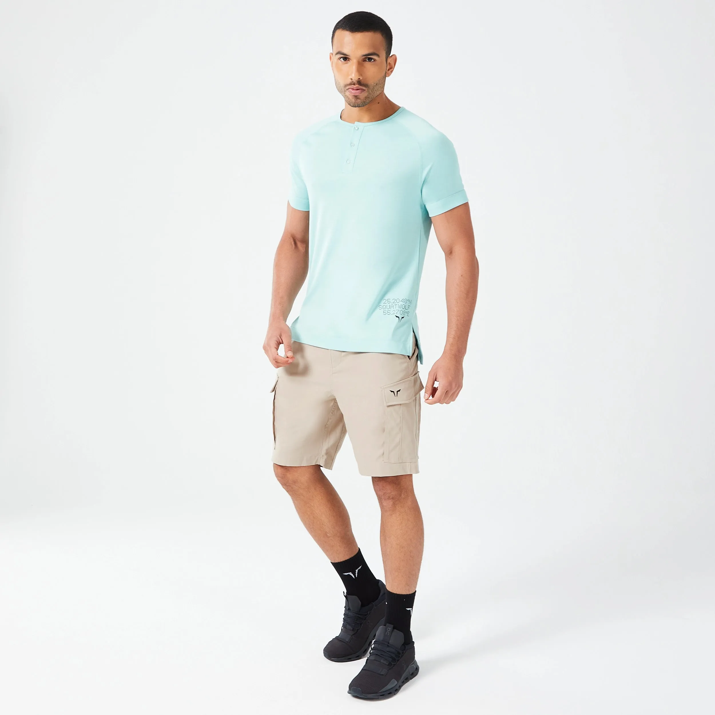 Code Henley Tee - Canal Blue