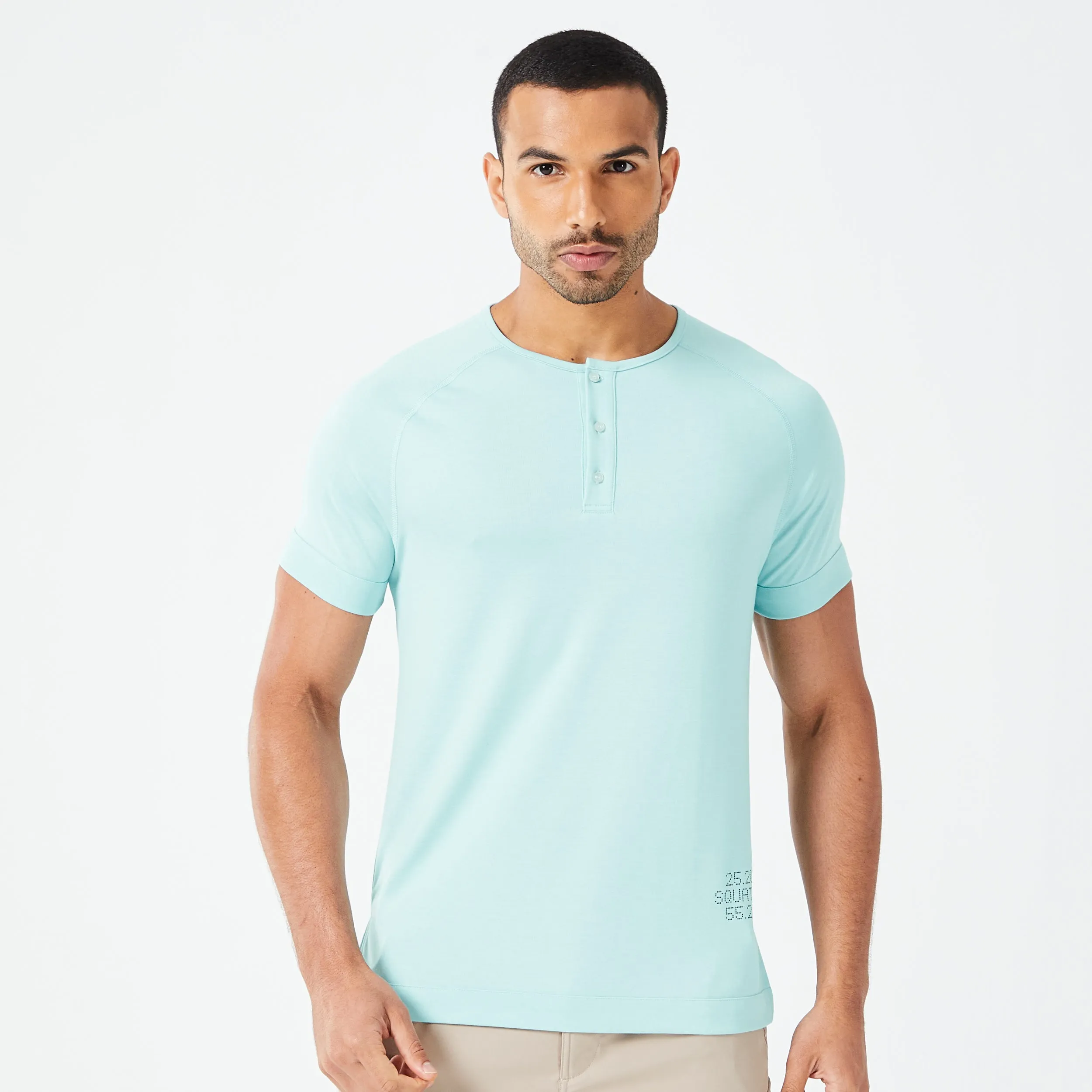 Code Henley Tee - Canal Blue