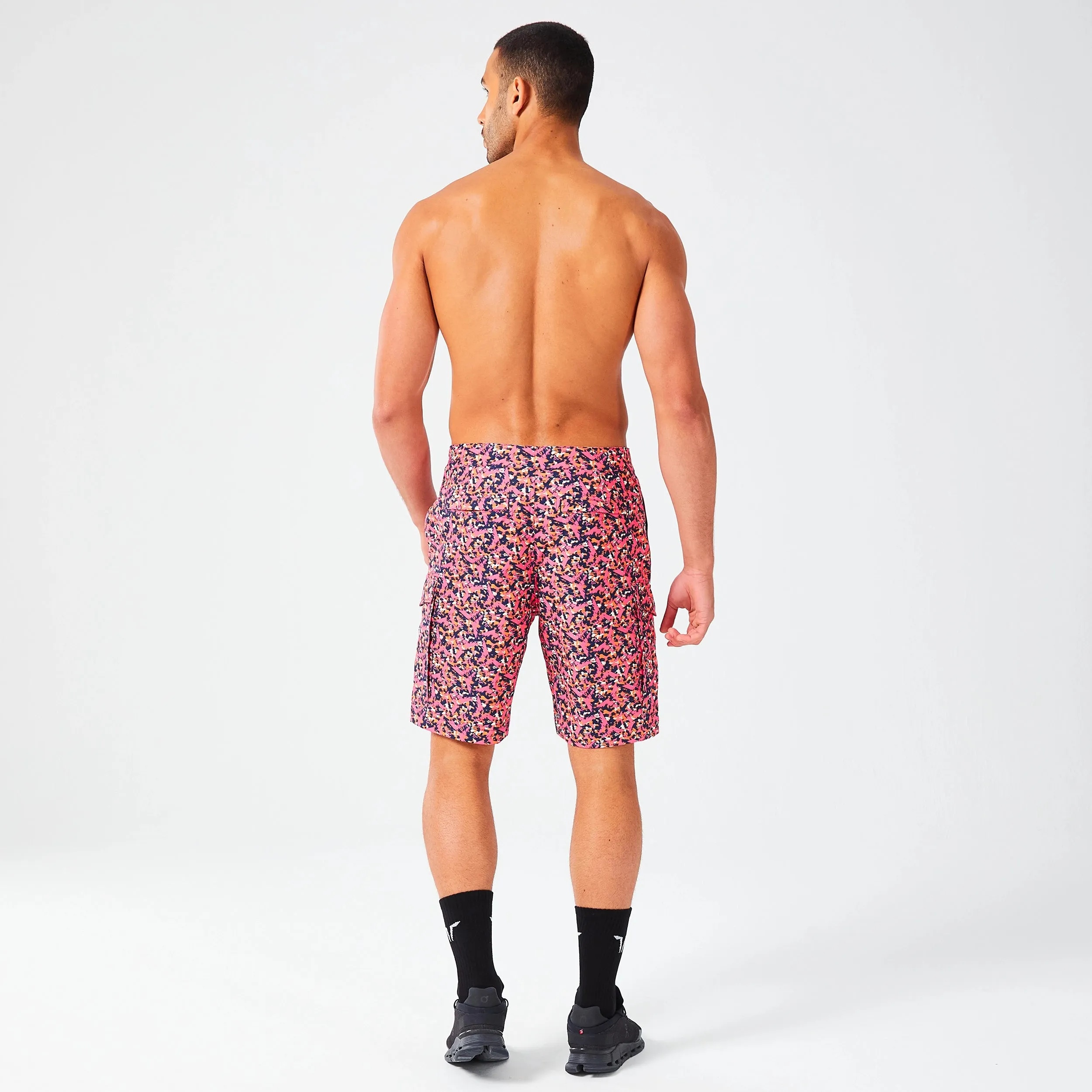 Code Utility Cargo Shorts - Hot Pink Glitch Camo