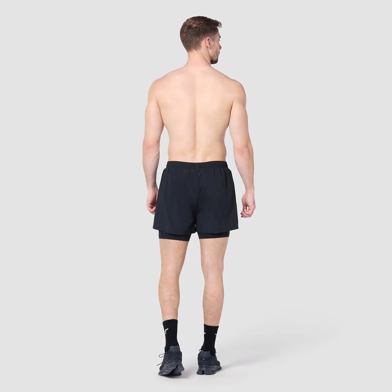 Core 5" Split 2-In-1 Shorts - Black & Navy