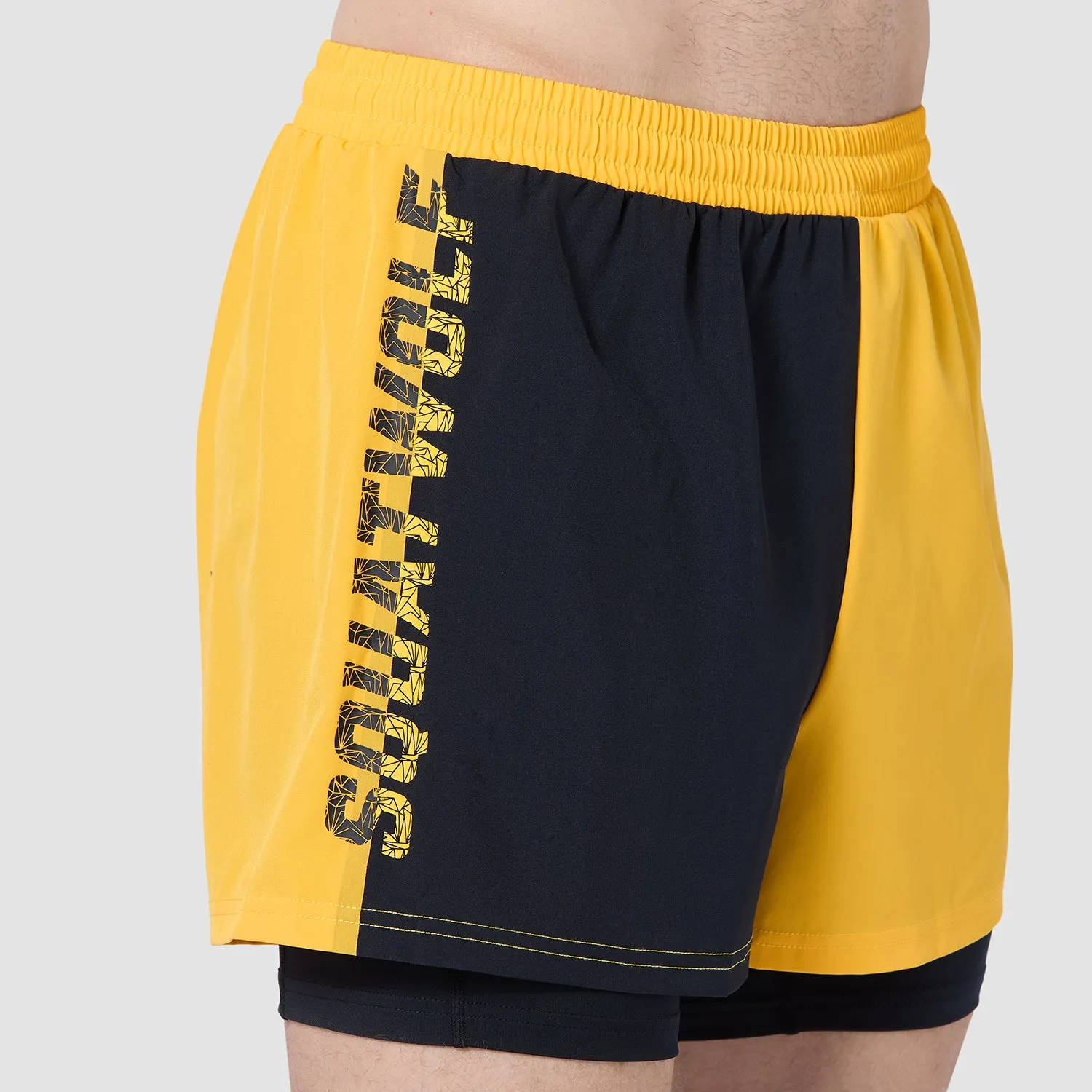 Core 5" Split 2-In-1 Shorts - Spectra Yellow & Black