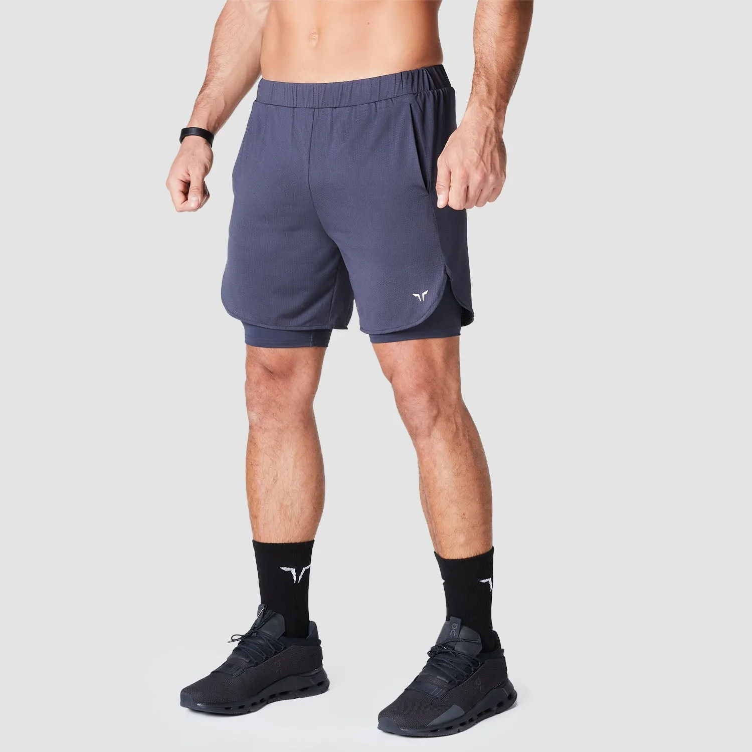 Core Mesh 2-in-1 Shorts - Charcoal