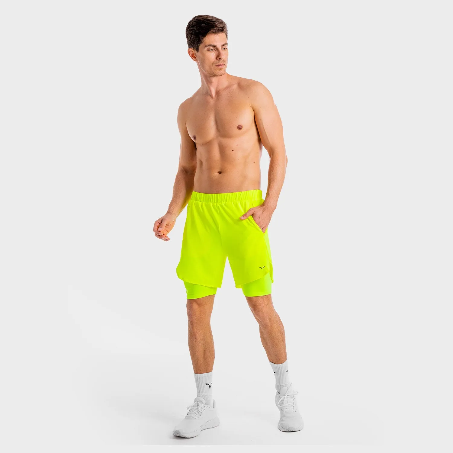 Core Mesh 2-in-1 Shorts - Neon