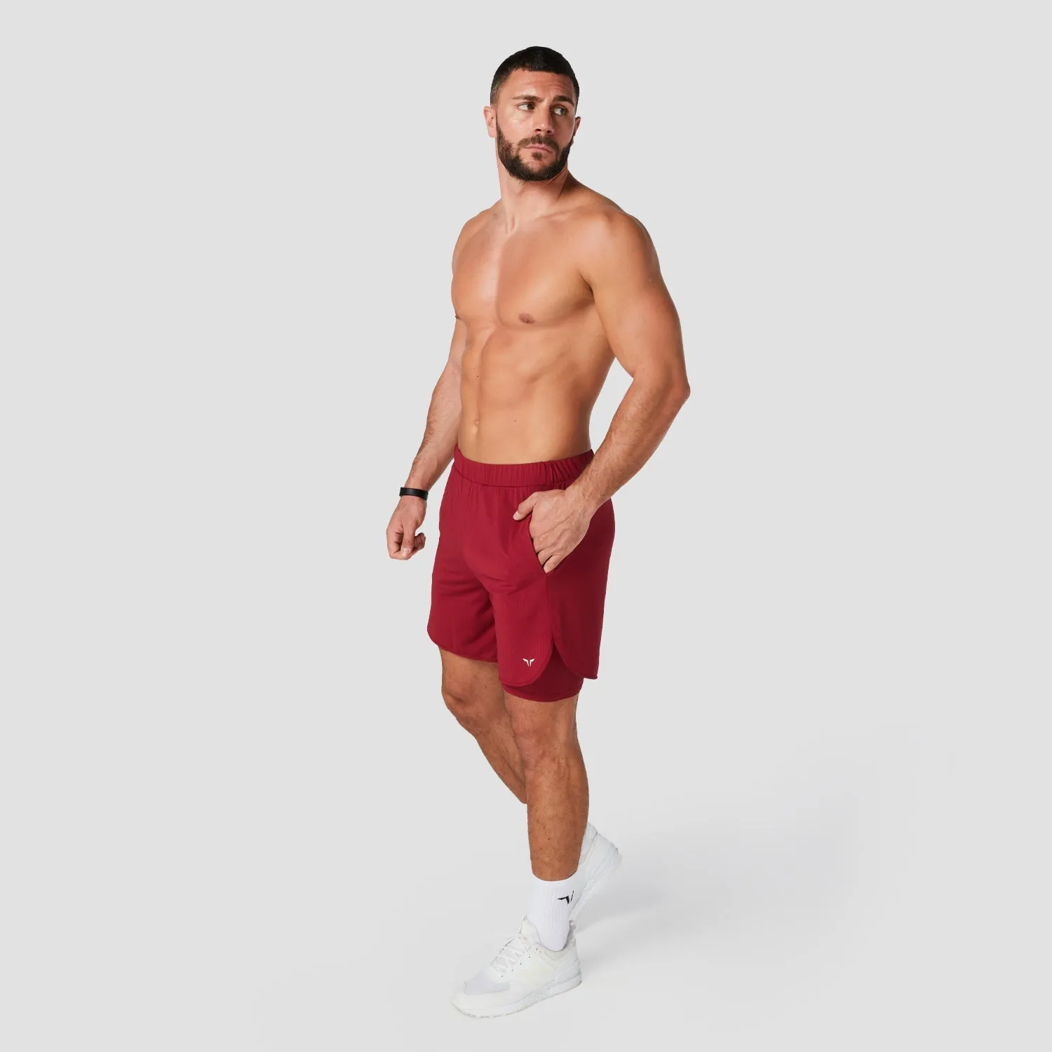 Core Mesh 2-in-1 Shorts - Red