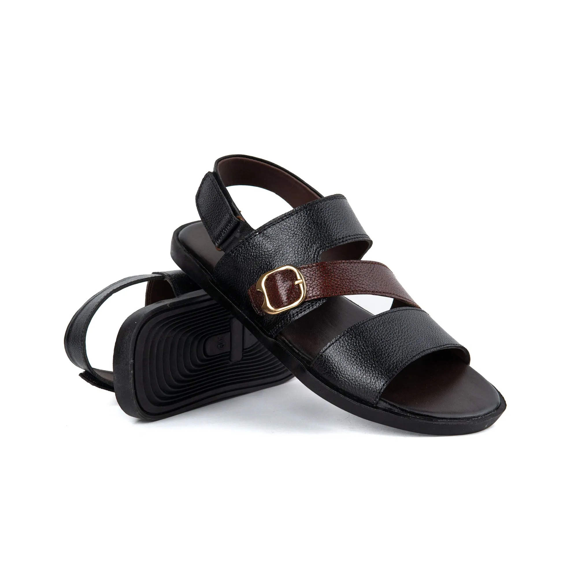 Cross Styled Men Leather Sandals