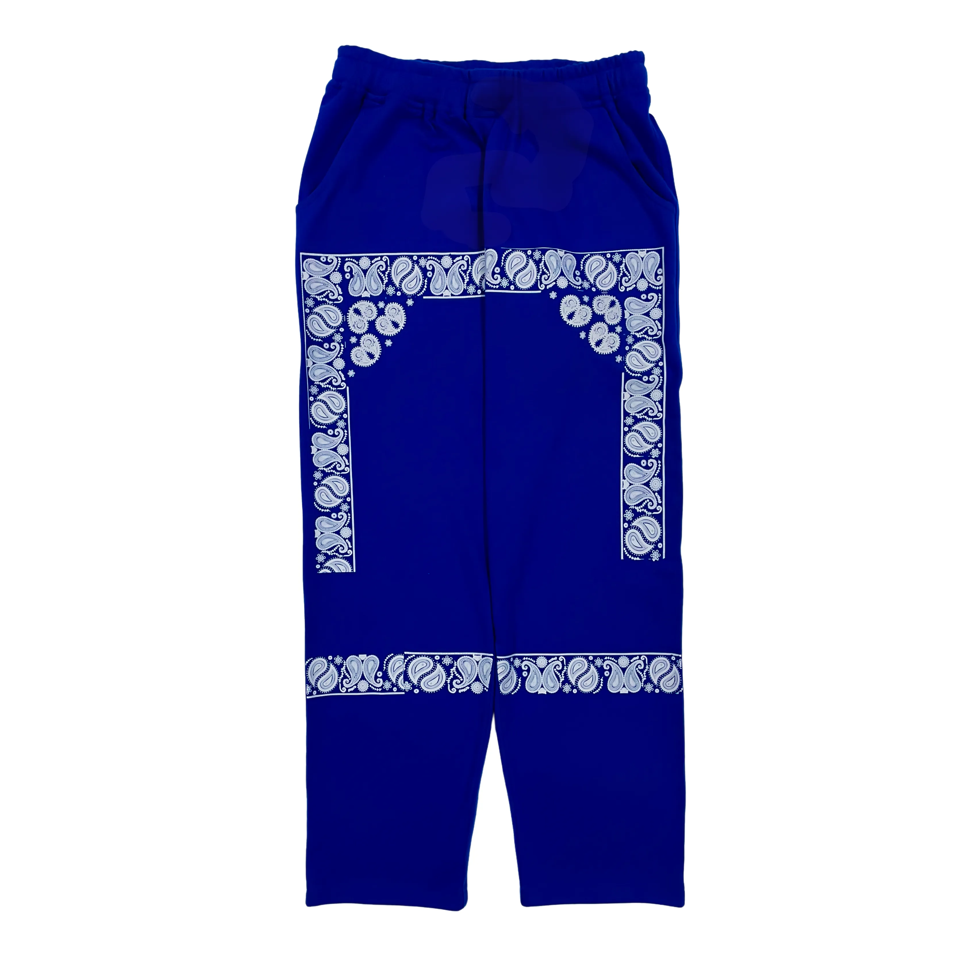 Dark Blue Block Paisley Jogger