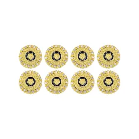 Diamond-Encrusted Lion Metal Buttons(Pack of 8 Buttons)