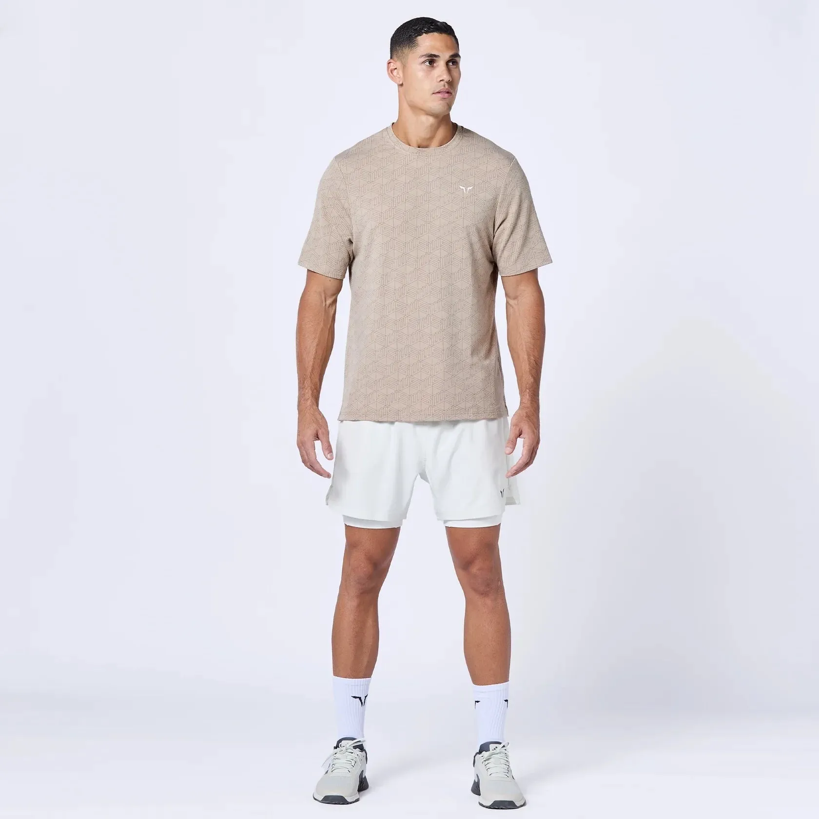 Essential Active Tee - Cobblestone Print