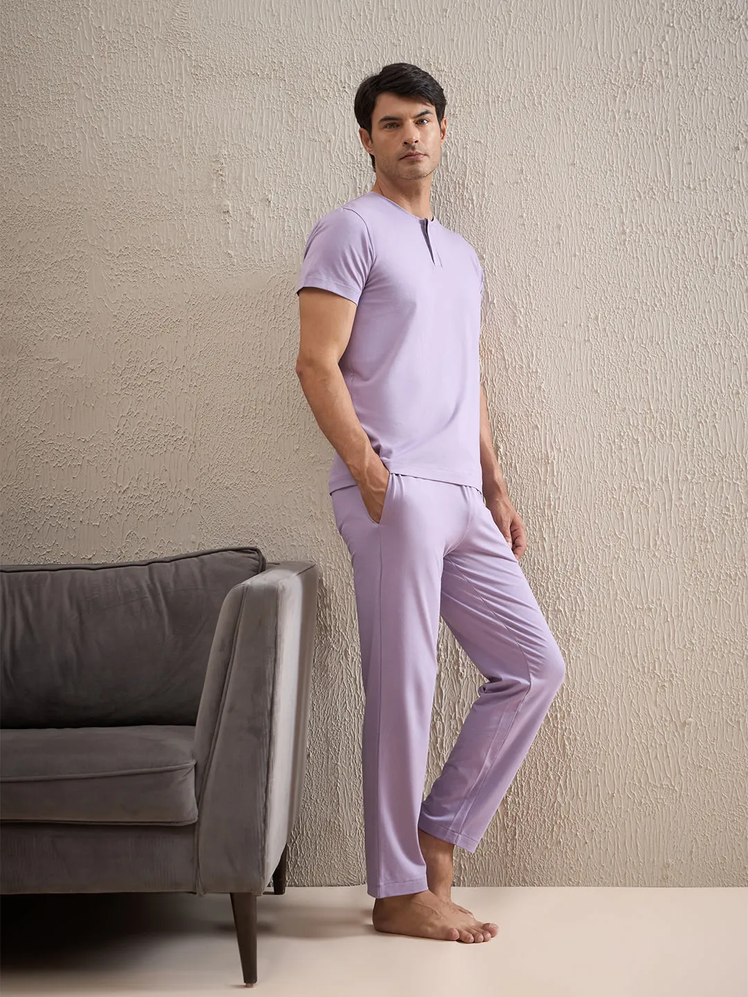 Gentlemen Solid Pyjama Set