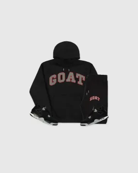 Premium Black Canvas GOAT Arch Logo Chenille Sweatsuit