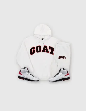 Premium Chenille GOAT Arch Logo Sweatsuit in Chicago White